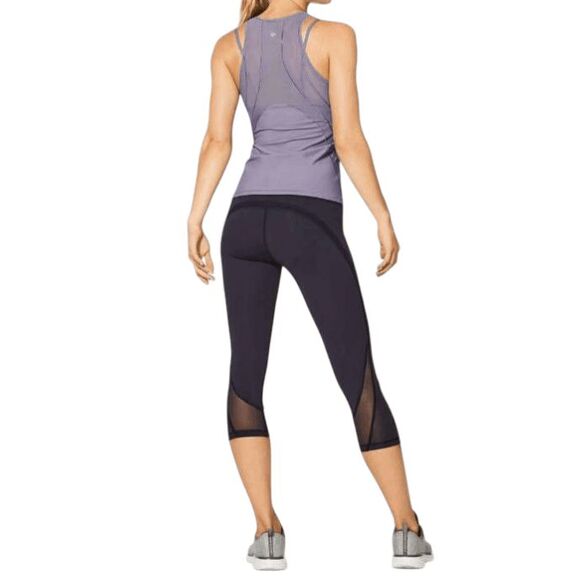 LULULEMON ATHLETICA Fresh In Mesh Tank 'Dusky Lavender' Size 4 - Picture 2 of 5
